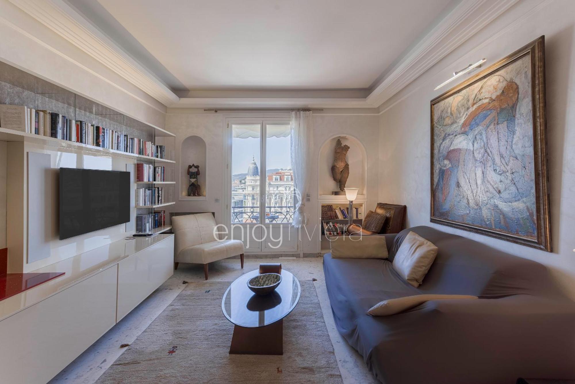 Palais Miramar Suite Art Modern - Derniere Etages Vue Mer - 75M De Confort - En Face Des Plages -Wifi - Clim Cannes Exteriör bild