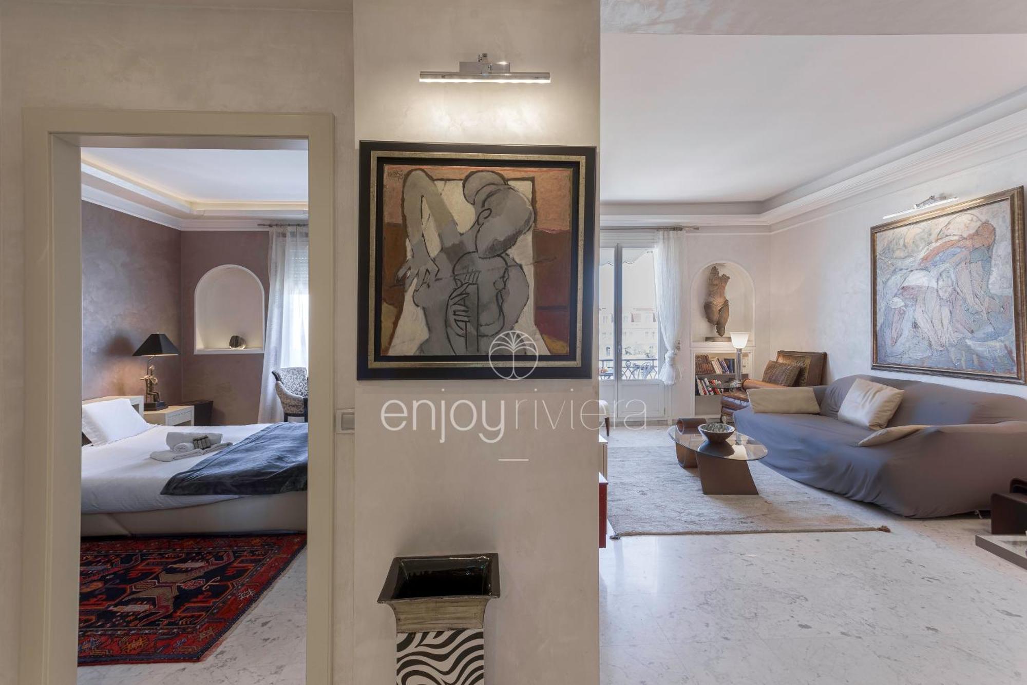Palais Miramar Suite Art Modern - Derniere Etages Vue Mer - 75M De Confort - En Face Des Plages -Wifi - Clim Cannes Exteriör bild