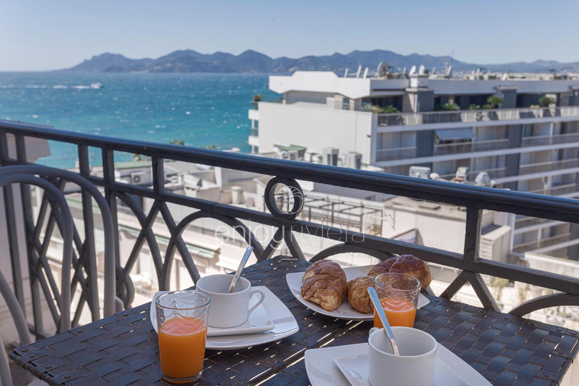 Palais Miramar Suite Art Modern - Derniere Etages Vue Mer - 75M De Confort - En Face Des Plages -Wifi - Clim Cannes Exteriör bild